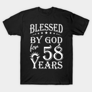 Blessed By God For 58 Years Christian T-Shirt